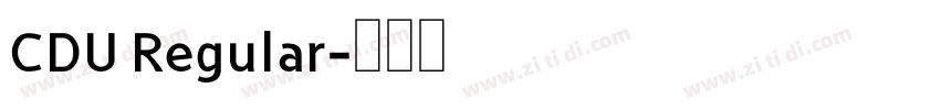 CDU Regular字体转换